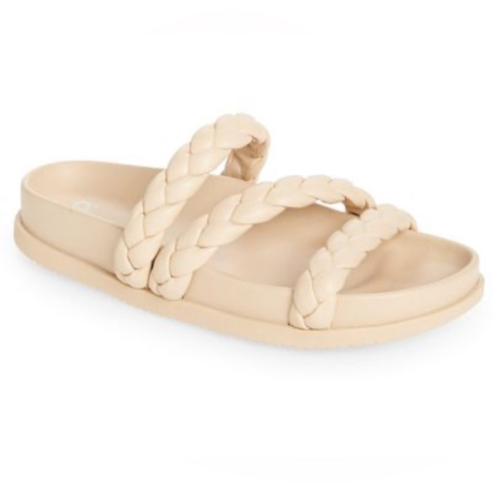 BP Keaton Braided Slide Sandal Beige in 13
